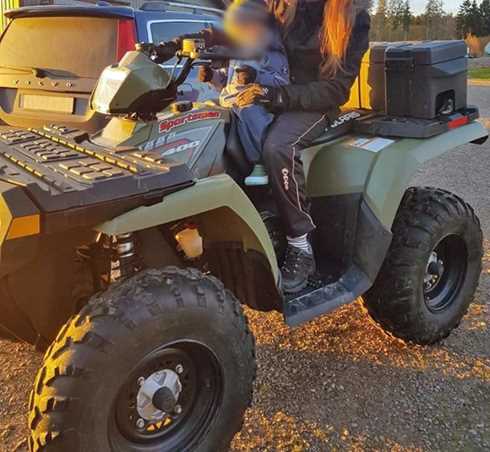 Fyrhjuling Polaris Sportsman 400 stulen i Horndal nordost om Avesta
